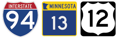 Minnesota and interstate signs
