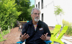 person sitting in front of trees person sitting in front of trees