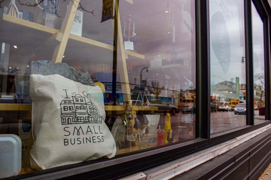 Looking in front window of Ingebretsen's on East Lake Street; Photo courtesy Meet Minneapolis; CREDIT: Paola Carlson-Sanchez