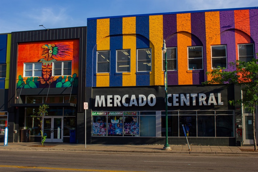 Mercado Central from outside; Photo courtesy Meet Minneapolis; CREDIT: Paola Carlson Sanchez