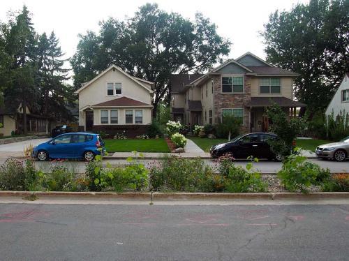 Median with flowers