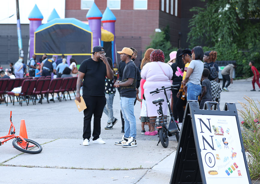 Group of people celebrating National Night Out