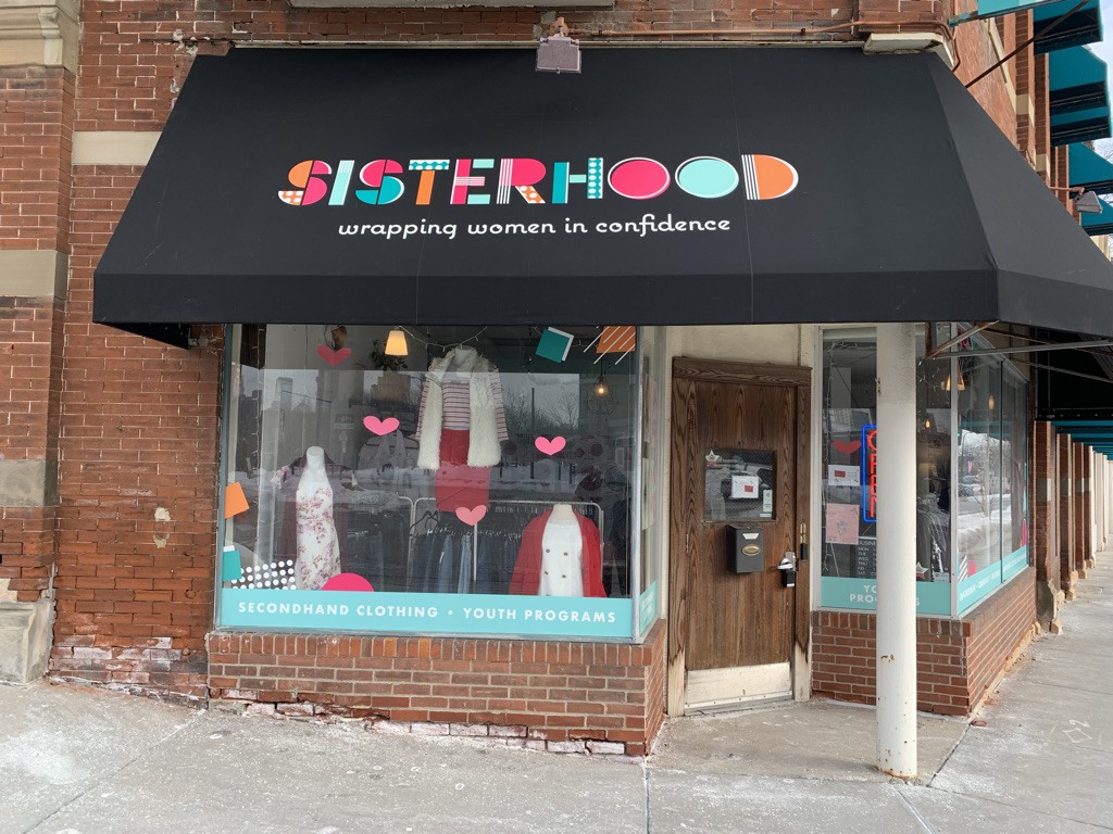 West Bank Business Association; Sisterhood storefront; CREDIT: Redesign, Inc.