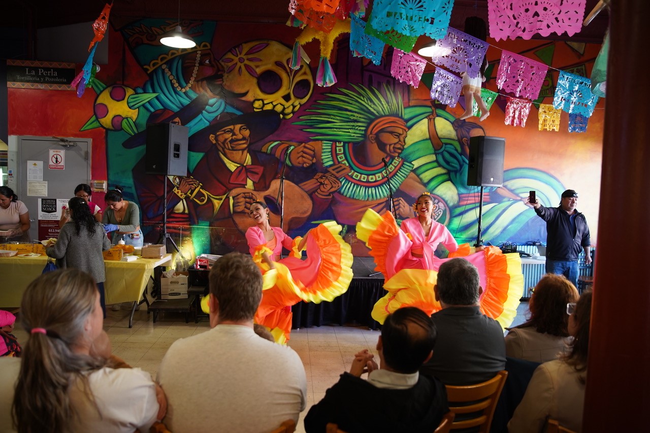 Two Colombia Live! dancers at Latino Business Week kickoff event