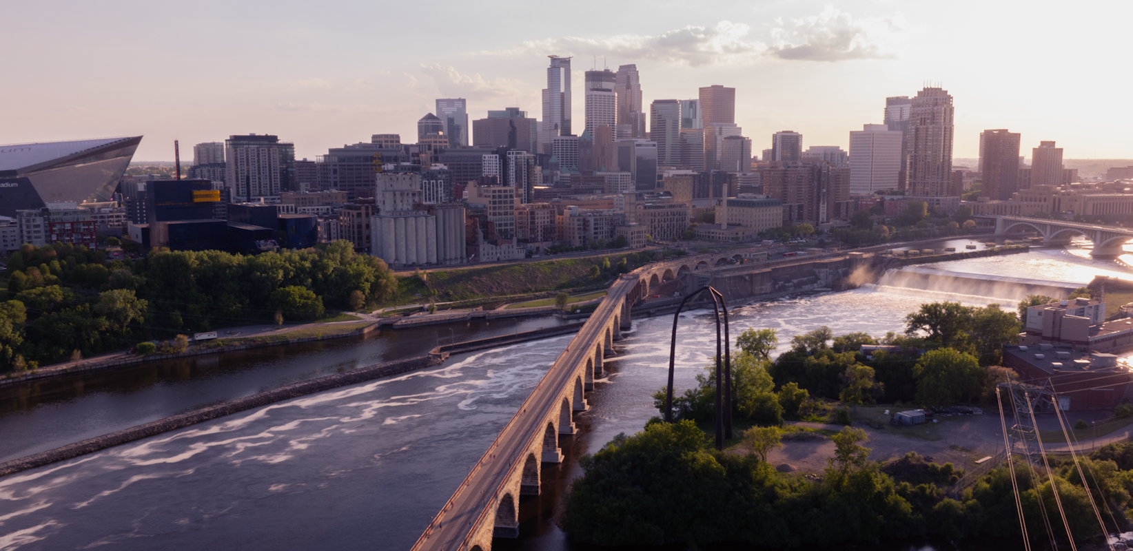 Minneapolis skyline golden hour Minneapolis skyline golden hour