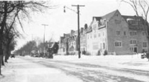 Fraternity Row along University Avenue Southeast 1928