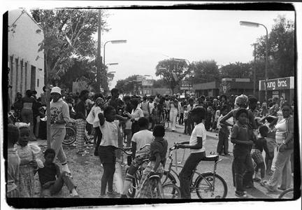 Event outside The Way Community Center in 1985