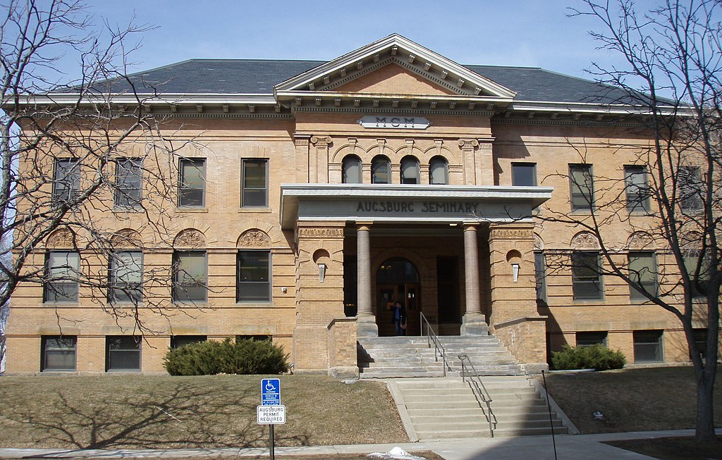 Old Main building on Augsburg University campus; Elkman, CC BY-SA 4.0 , via Wikimedia Commons