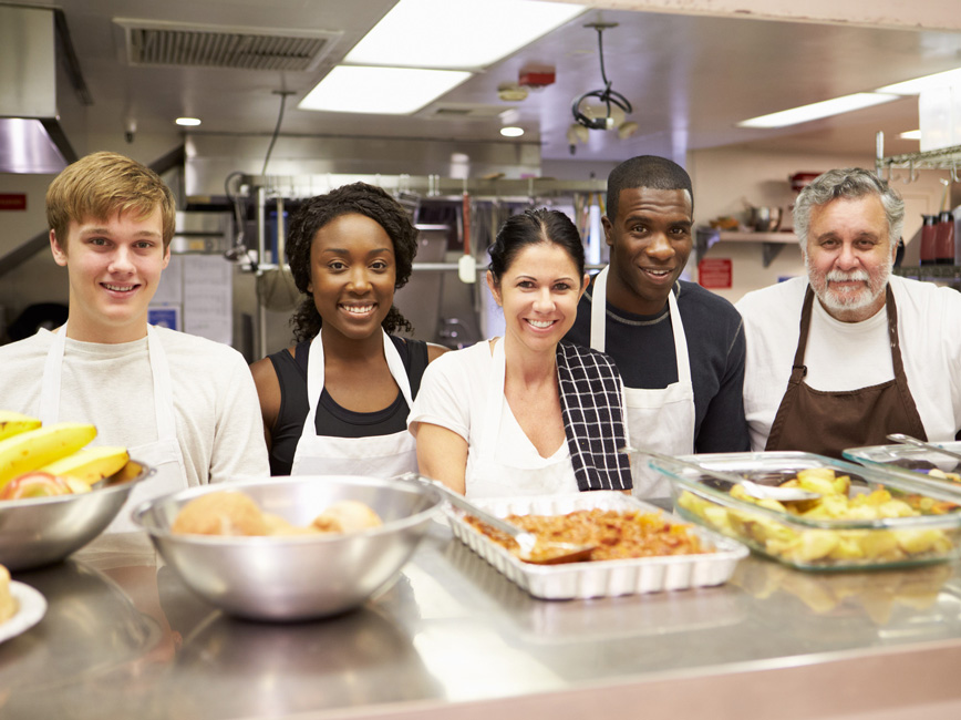 people in kitchen