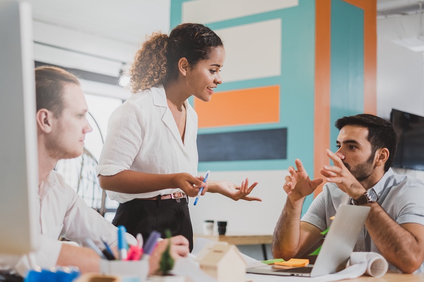 People in meeting