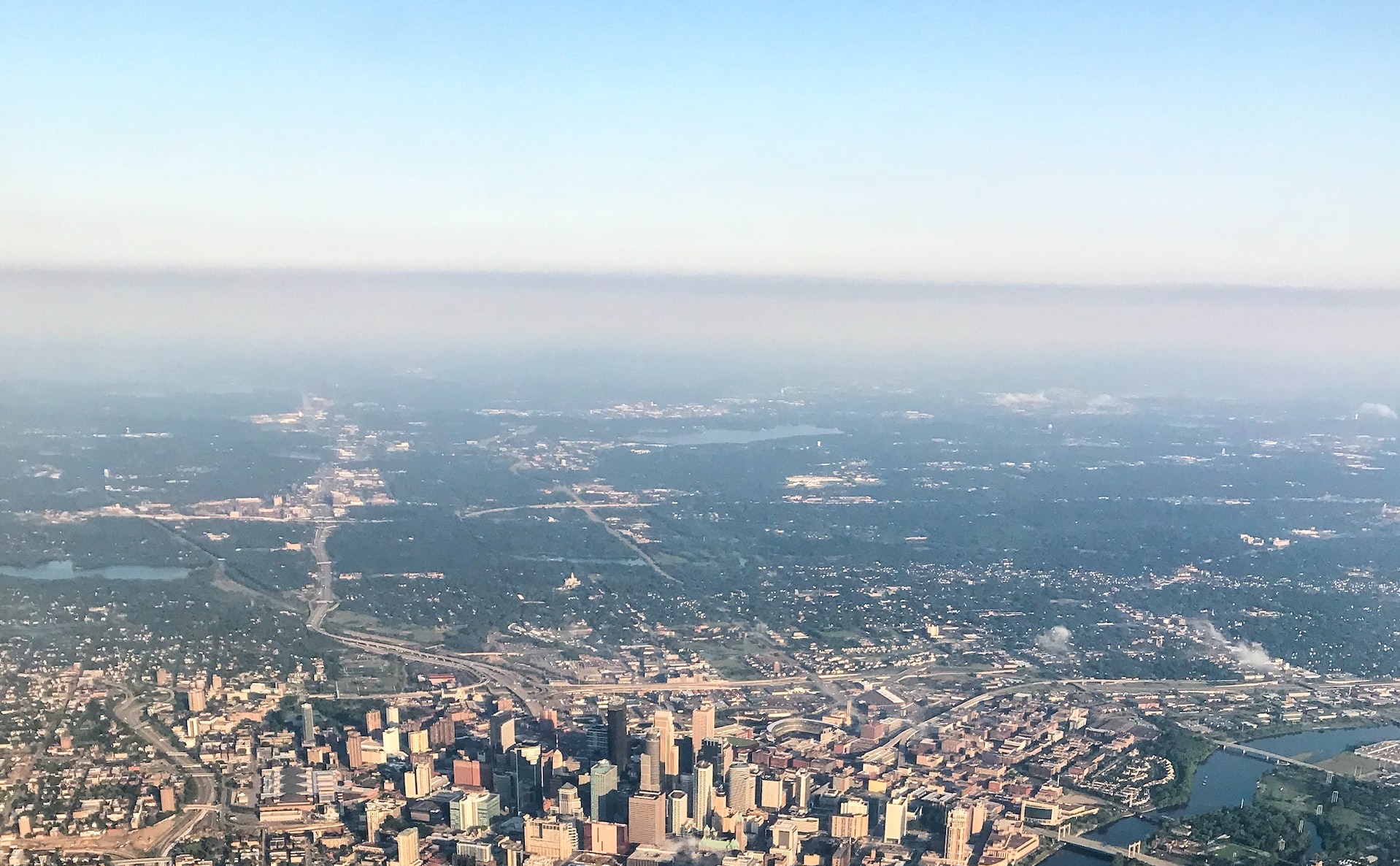 aerial view of Minneapolis aerial view of Minneapolis