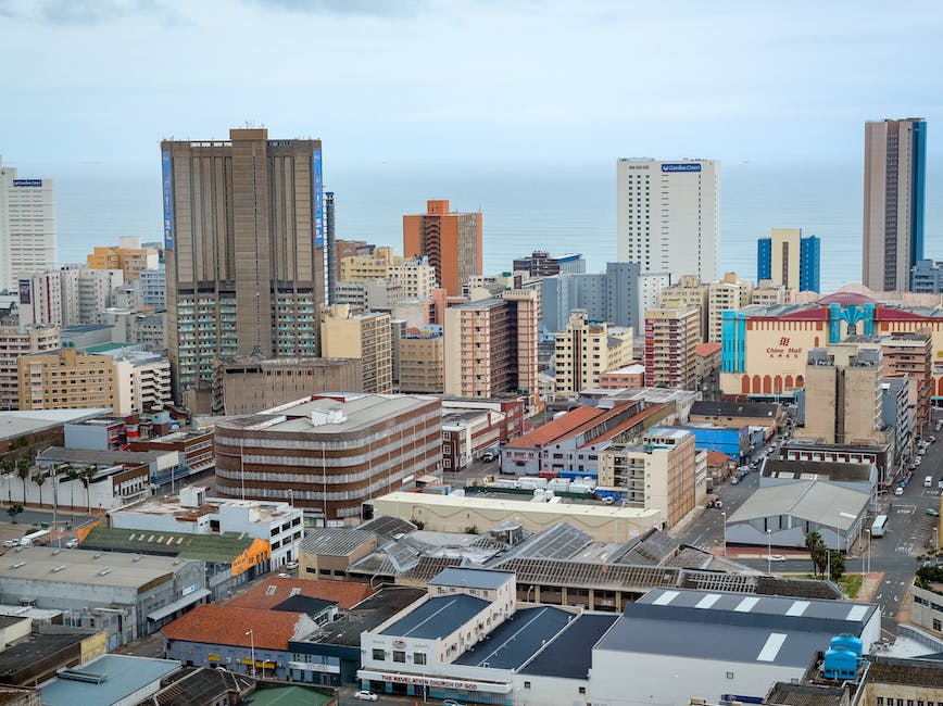 Cityscape of Durban KZN South Africa