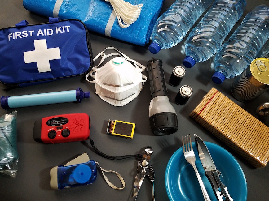 Emergency items and first aid kit
